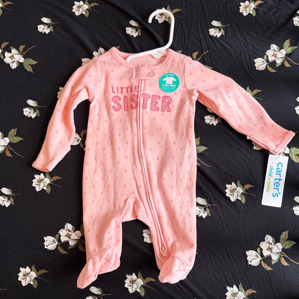 Carter's Pink Little Sister Footie